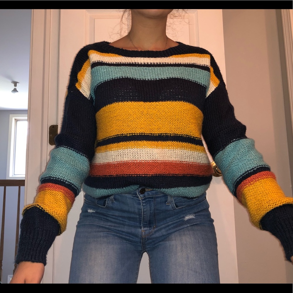 Fuzzy Stripped Sweater